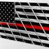 Multi-Panel Metal American Flag - Thin Red Line - Fire