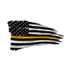 Police Thin Blue Line Distressed American Battle Flag - Thin Gold Line - Dispatch