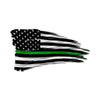 Military Distressed American Battle Flag - Thin Green Line - Military