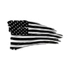 Military Distressed American Battle Flag - Black/Silver