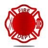 Personalized Firefighter Maltese Cross Gift - Red