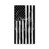 Firefighter Ghost Eagle Vertical American Flag - Black/Silver