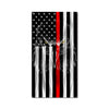 Firefighter Ghost Eagle Vertical American Flag - Thin Red Line - Fire
