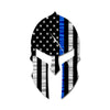 Spartan Helmet American Flag - Thin Blue Line - LEO/Police