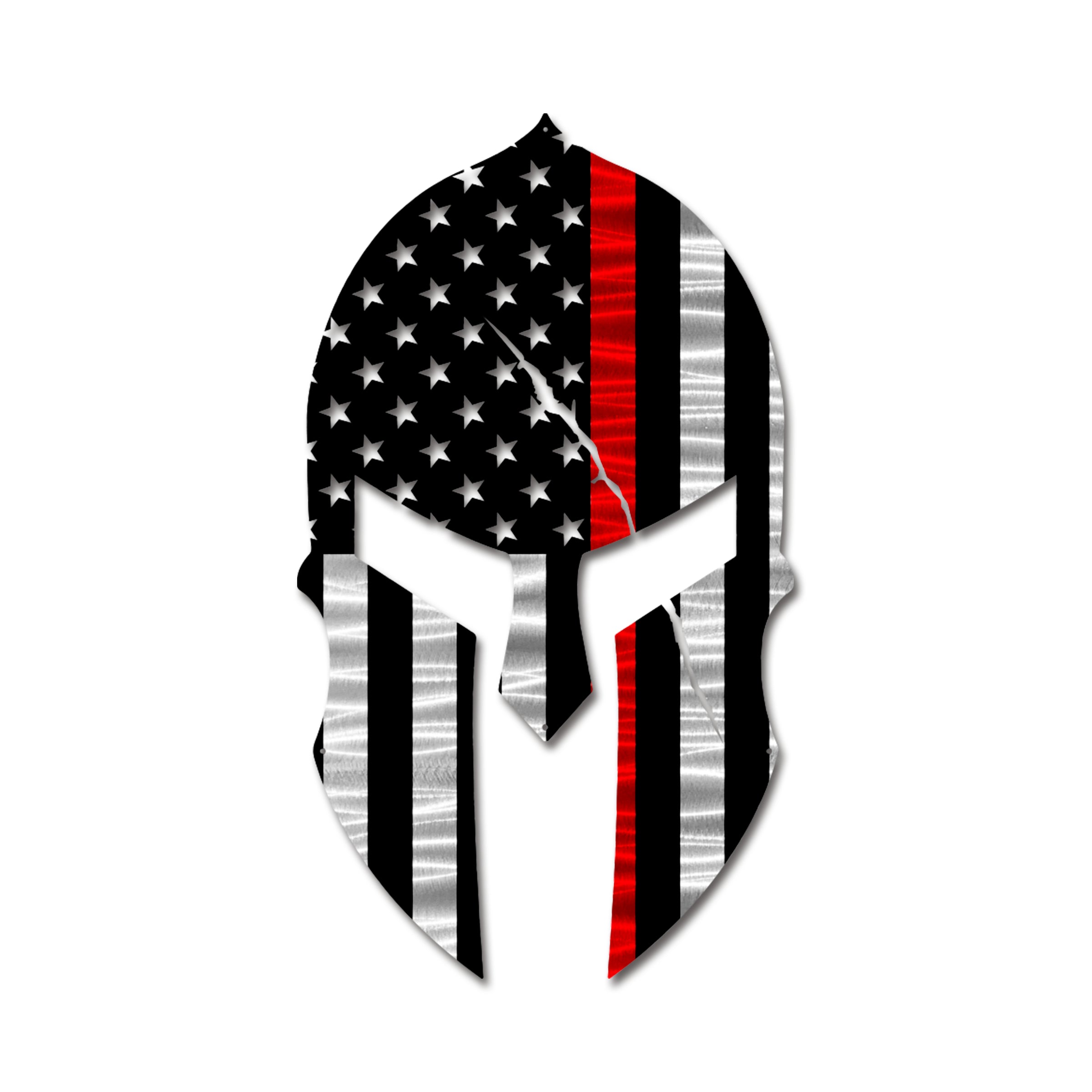firefighter spartan helmet American flag-Firefighter Spartan Helmet American Flag-Frontline Metal