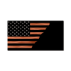 Personalized American Split Flag - Black/Copper