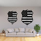 American Flag Police Shield