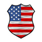 American Flag Police Shield Gift