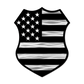 American Flag Police Shield Custom Plaque