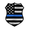 American Flag Police Shield - Thin Blue Line - LEO/Police