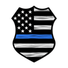 American Flag Police Shield Custom Plaque - Thin Blue Line - LEO/Police