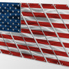 Police Thin Blue Line Multi-Panel Metal American Flag - Red/Silver/Blue
