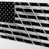 Police Thin Blue Line Multi-Panel Metal American Flag Gift - Black/Silver