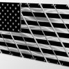 Police Thin Blue Line Multi-Panel Metal American Flag - Black/Silver