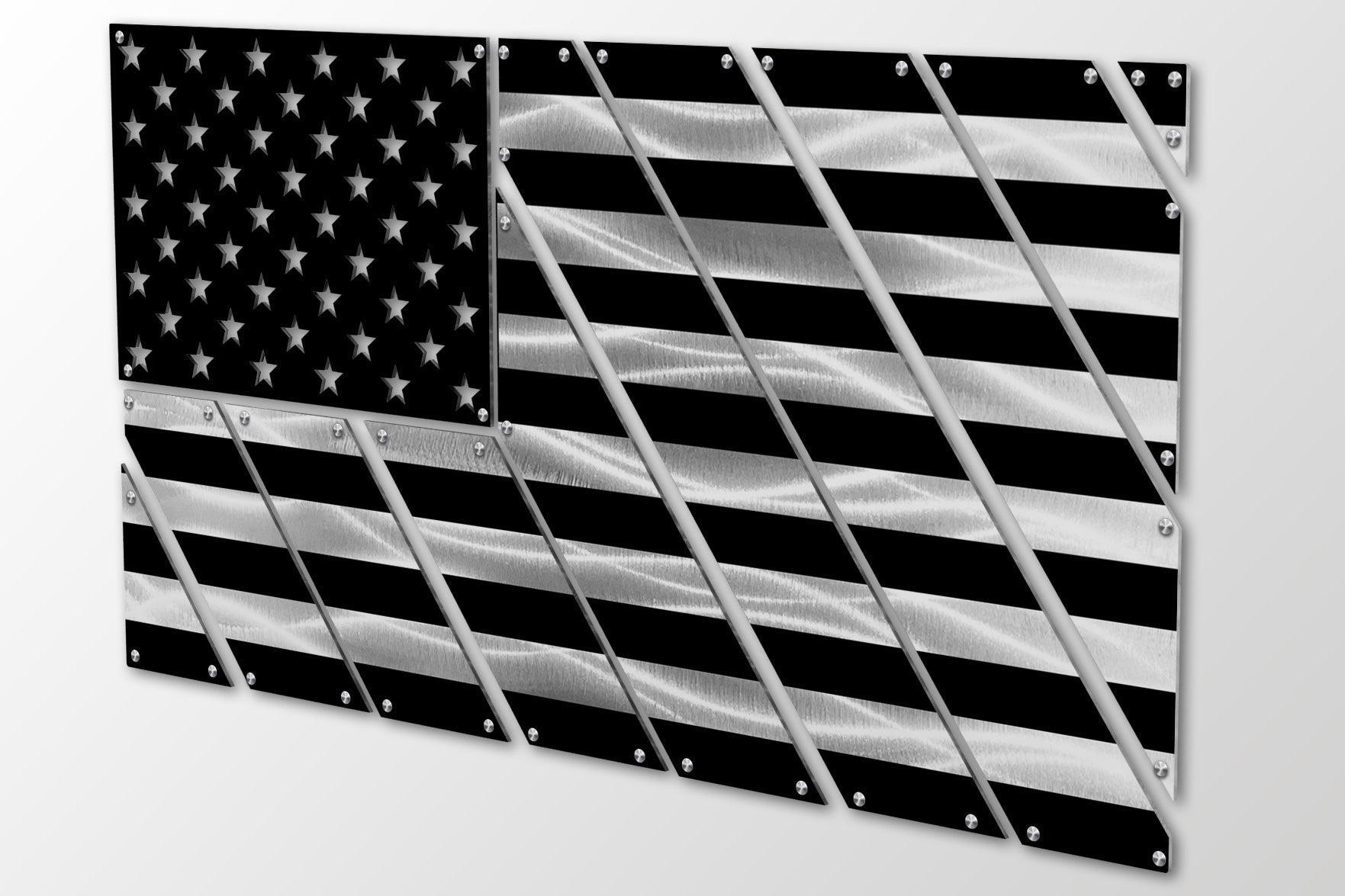 Flags - Police Thin Blue Line Multi-Panel Metal American Flag