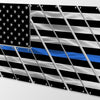 Police Thin Blue Line Multi-Panel Metal American Flag Gift - Thin Blue Line - LEO/Police