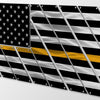 Police Thin Blue Line Multi-Panel Metal American Flag - Thin Gold Line - Dispatch