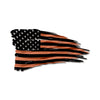 Police Thin Blue Line Distressed American Battle Flag - Black/Copper