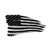 Distressed American Battle Flag - In Stock - Black/Silver