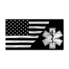 EMS American Split Flag - Black/Silver