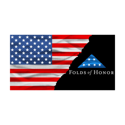 Folds Of Honor- Split American Flag With Logo