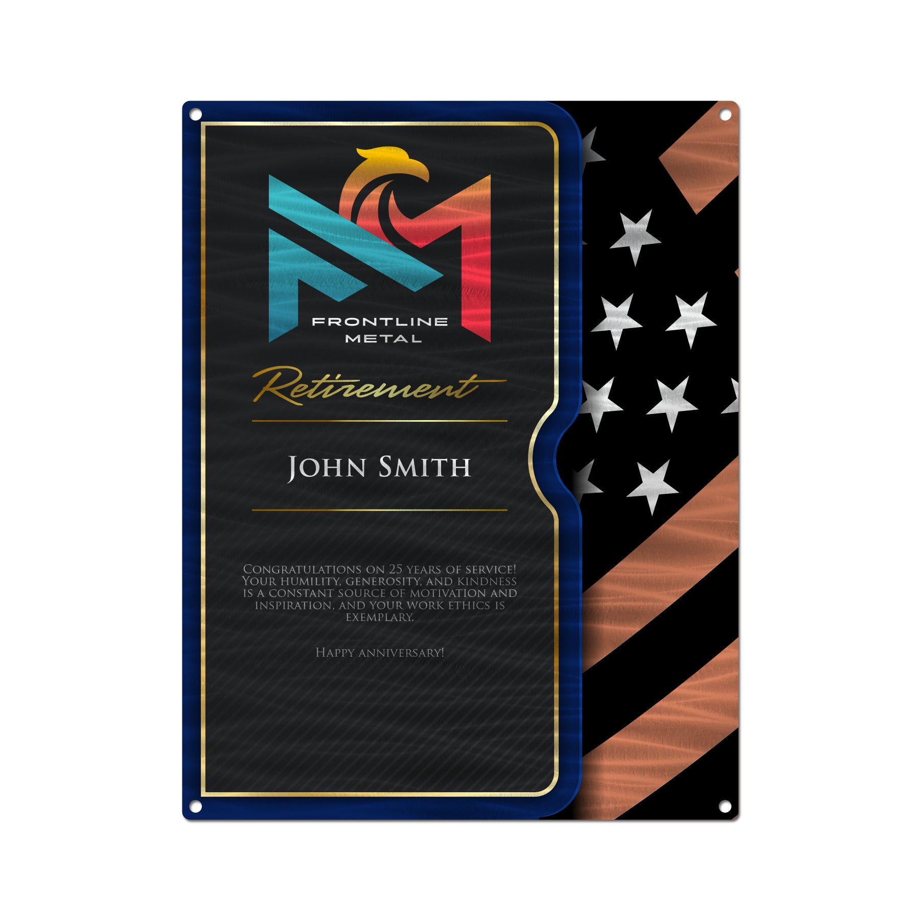 Trophies & Awards - Firefighter Carbon Fiber Portfolio Retirement Plaque