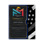 Trophies & Awards - Police Thin Blue Line Fiber Portfolio Retirement Plaque Gift