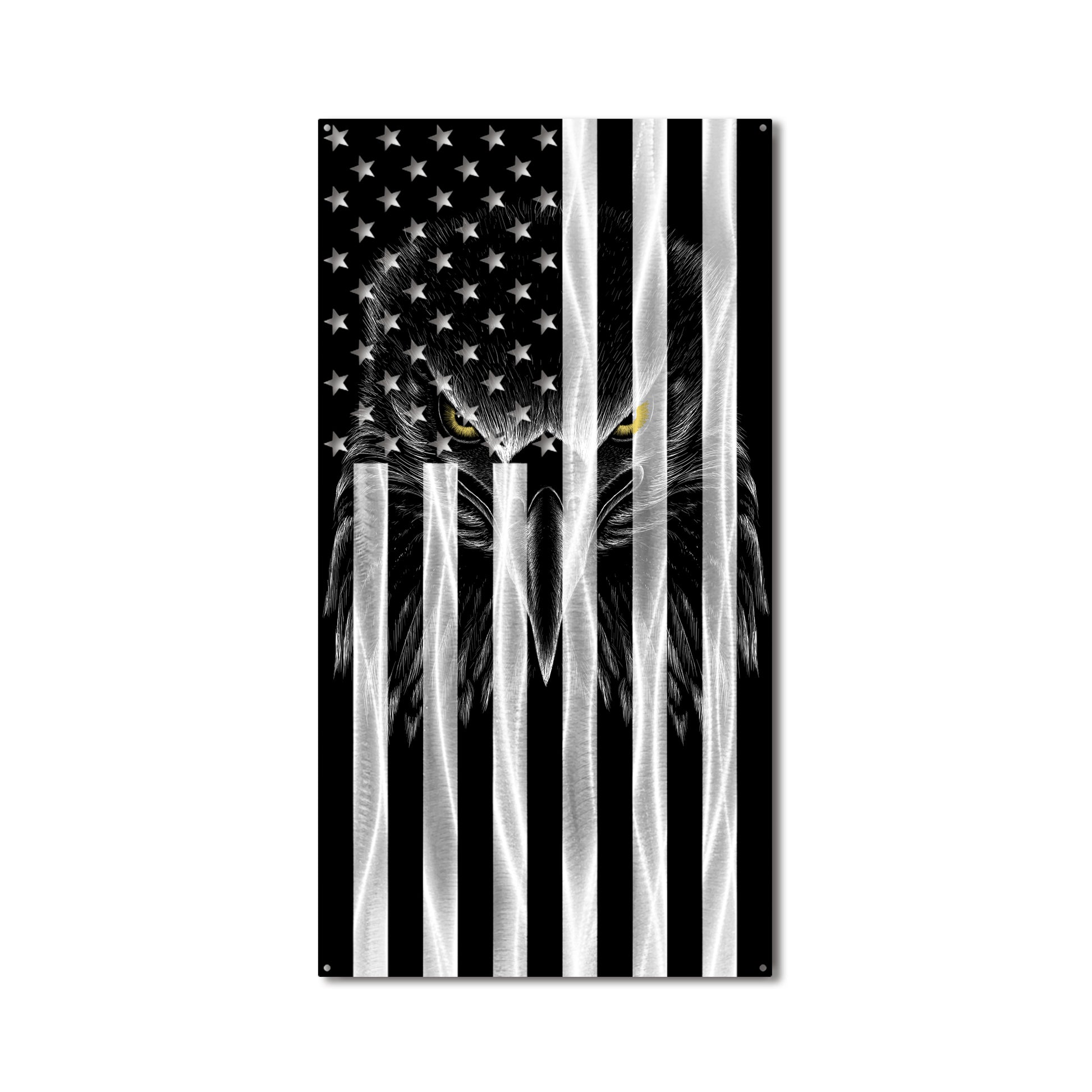 Flag - Police Thin Blue Line Ghost Eagle Vertical American Flag