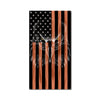 Police Thin Blue Line Ghost Eagle Vertical American Flag Gift - Black/Copper
