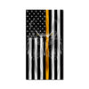 Police Thin Blue Line Ghost Eagle Vertical American Flag Gift - Thin Gold Line - Dispatch