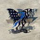 Flag - Police Thin Blue Line In God We Trust Eagle Gift