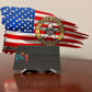 Personalized Distressed Battle Flag Business Card Holder