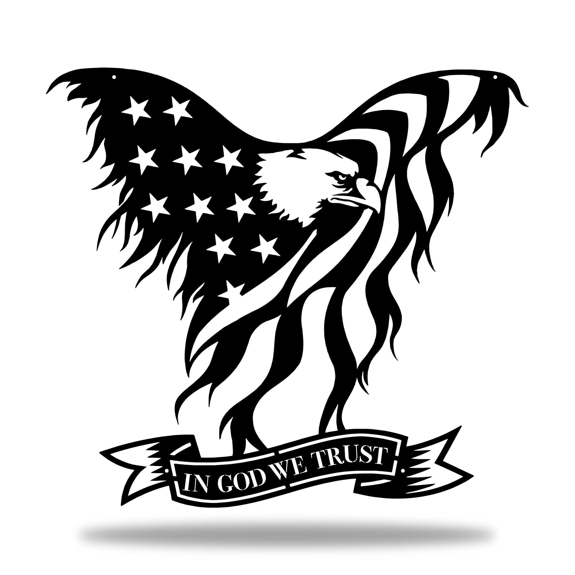 Flag - Firefighter In God We Trust Eagle