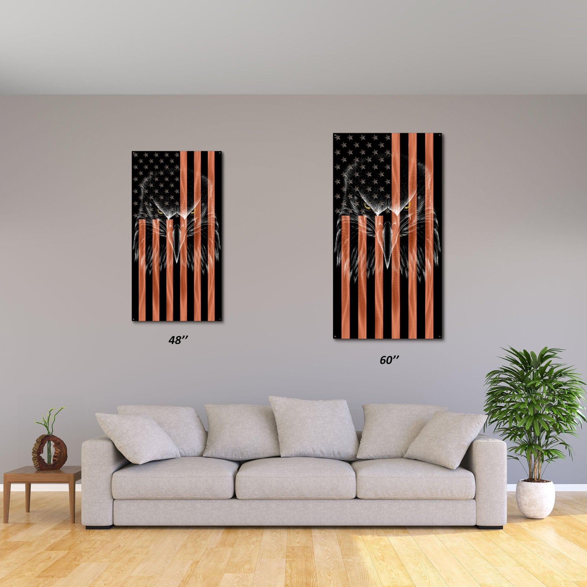 Flag - Police Thin Blue Line Ghost Eagle Vertical American Flag