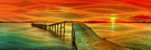 Scenery - Sunset On Rustic Pier