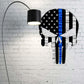 Flag - Police Thin Blue Line Punisher Skull American Flag