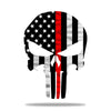 Firefighter Punisher Skull American Flag - Thin Red Line - Fire