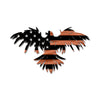Firefighter Rising Eagle American Flag - Black/Copper