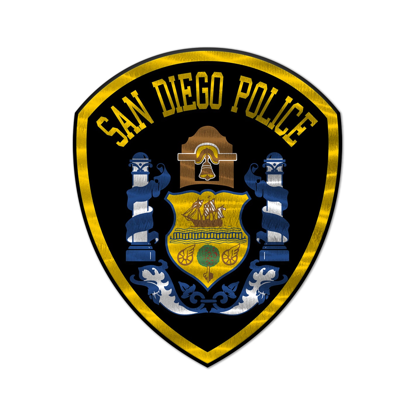 Custom Police Patch Metal Sign
