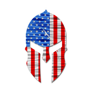 Flag - Police Thin Blue Line Spartan Helmet American Flag Gift