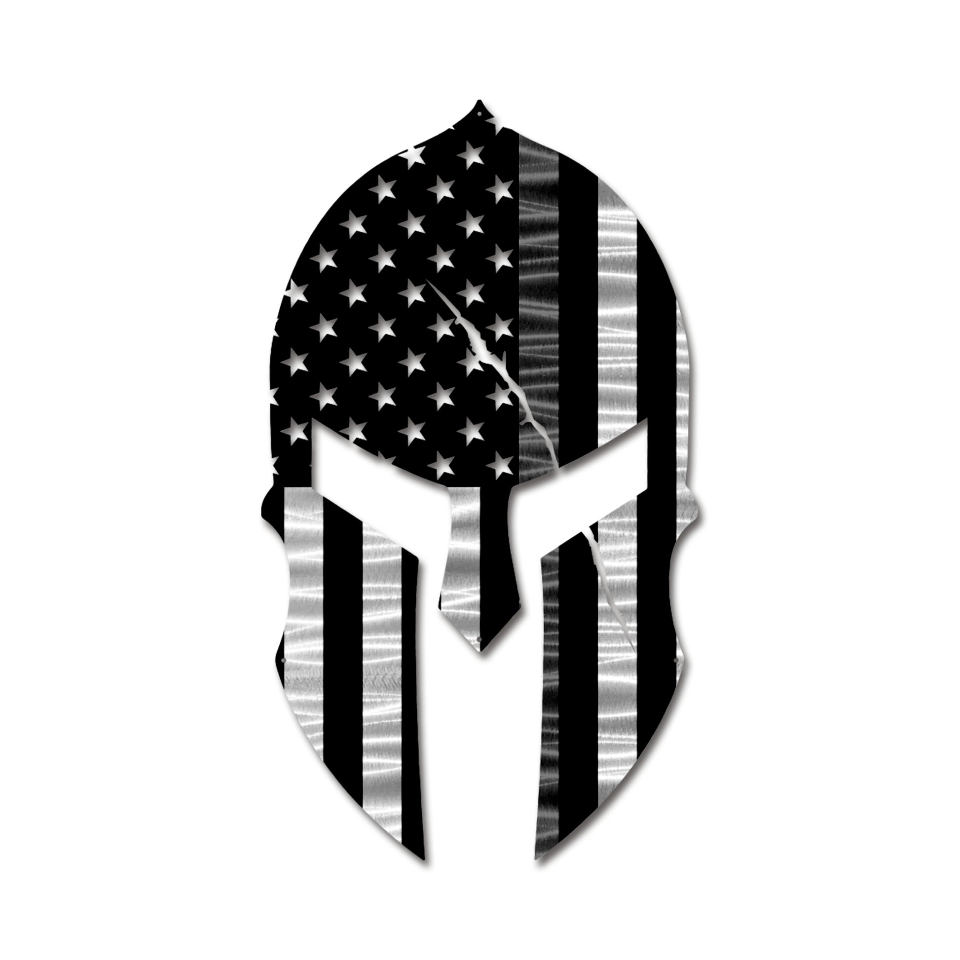 Flag - Police Thin Blue Line Spartan Helmet American Flag