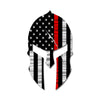 Spartan Helmet American Flag - Thin Red Line - Fire