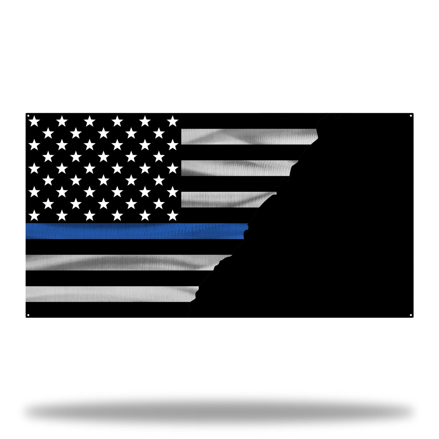 Flag - Police Thin Blue Line Personalized American Split Flag Gift