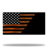 Police Thin Blue Line Personalized American Split Flag - Black/Copper