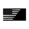 Personalized American Split Flag - Black/Silver