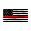 Military American Flag - Thin Red Line - Fire
