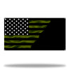 Personalized American Split Flag - Tactical Green