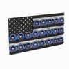 Metal American Flag Challenge Coin Holder - Thin Blue Line - LEO/Police